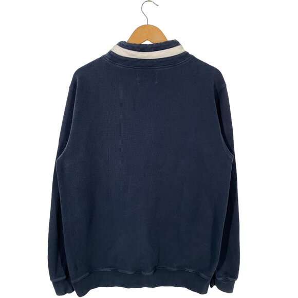 PALACE Skateboards SS18 High Sweat Pique Knit Sweatshirt Navy mens size Large - Picture 2 of 8